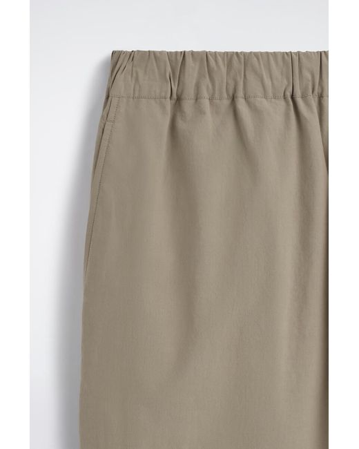 COS Natural Elasticated Cotton Regular-Fit Tapered Trousers for men