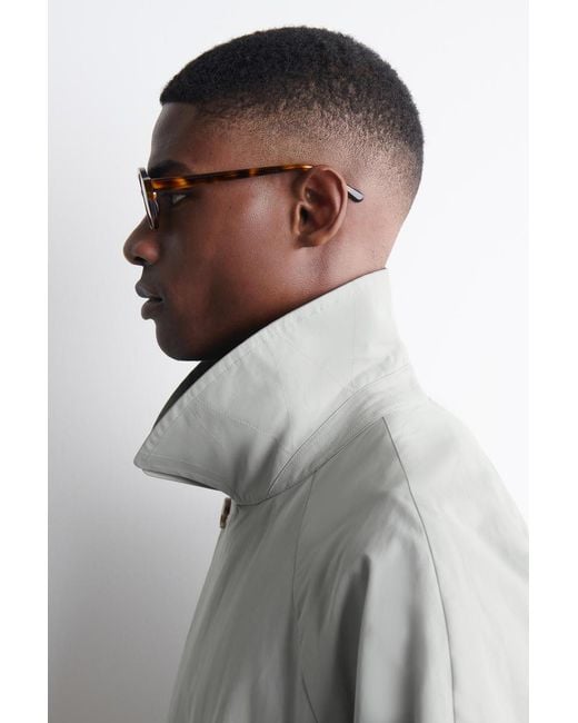 COS Brown Rectangular Aviator Sunglasses for men