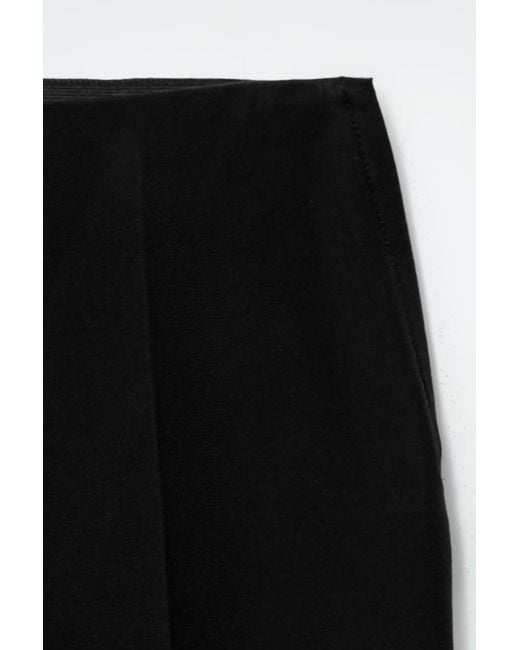 COS Black Slim-leg Cropped Trousers
