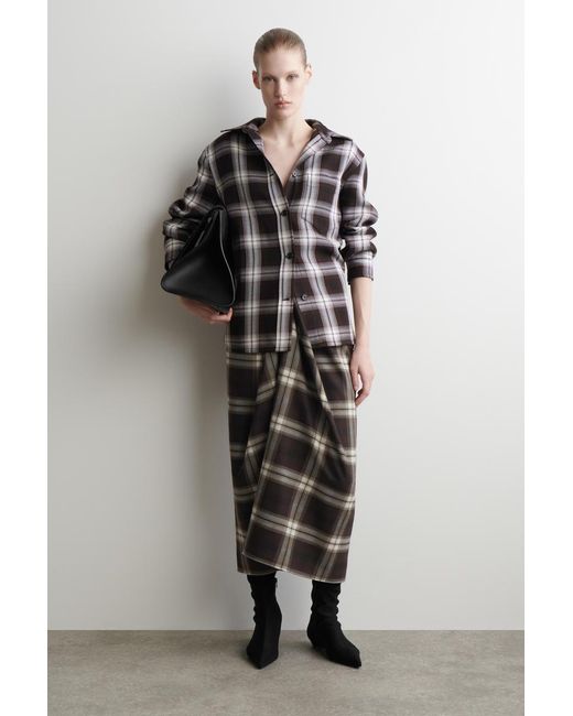 COS Red Checked Overshirt
