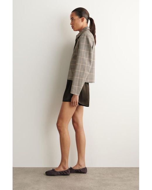 COS Natural Checked Wool Jacket
