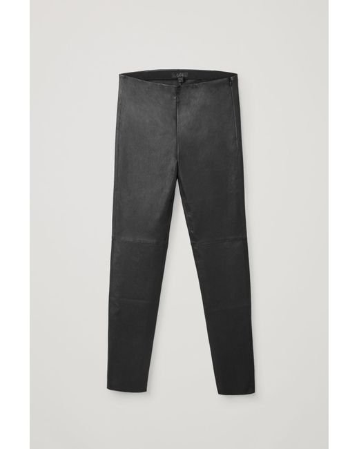 black skinny leather trousers