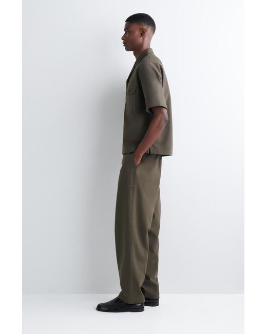COS Brown Cotton Utility Shirt for men