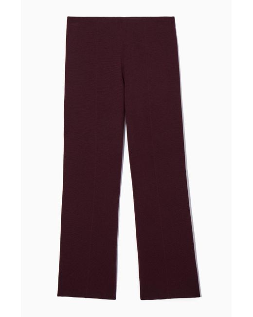 COS Purple Milano-knit Trousers