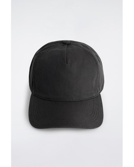 COS Black Cotton-Twill Baseball Cap for men