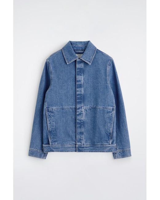 COS Blue Minimal Denim Jacket for men