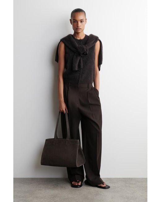 COS Brown Gallery Tote Bag