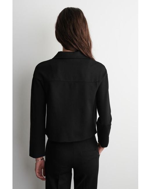 COS Black Boxy Jersey Jacket