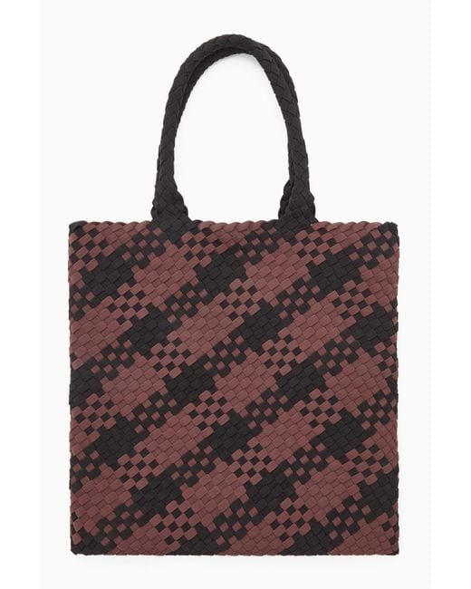 COS Red Woven Tote
