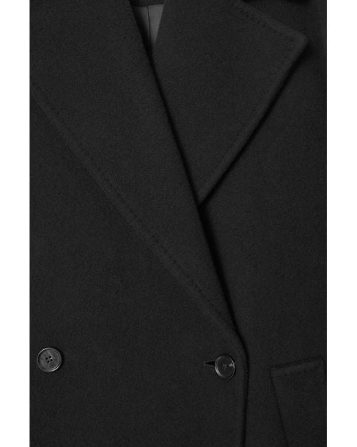 COS Black Oversized Wool-blend Coat (petite)