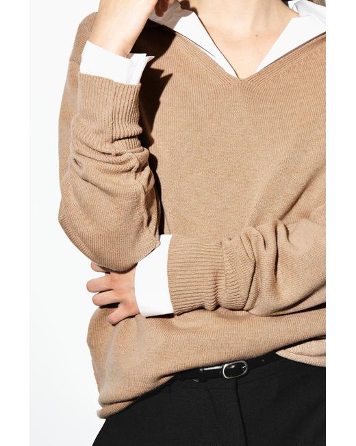 COS Natural Merino Wool Polo Sweater