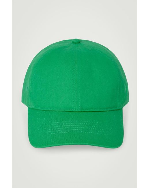 COS Green Cotton-twill Baseball Cap for men