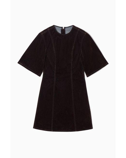 COS Black Panelled Denim Mini Dress