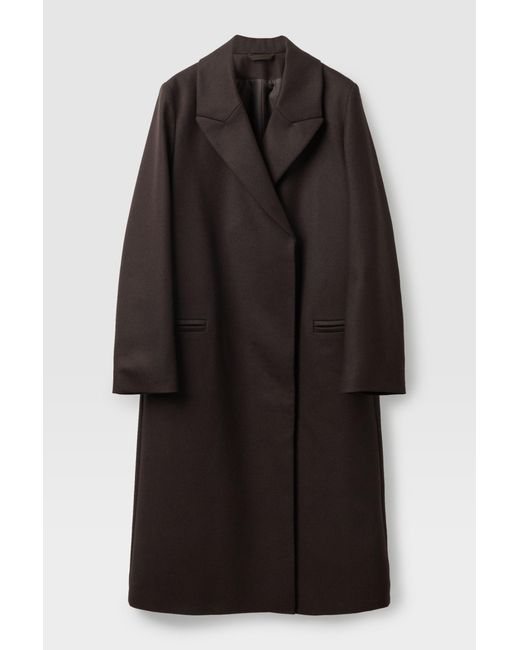 COS Brown Double-breasted Wool Coat