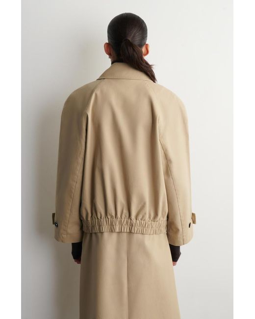 COS Natural Rounded Cotton Blouson Jacket
