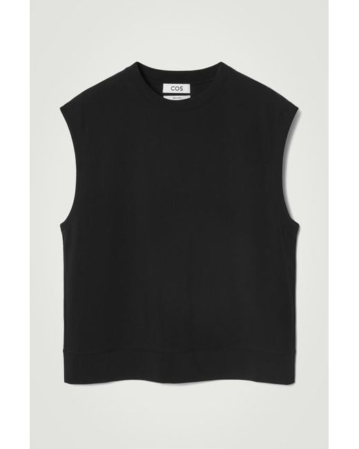 COS Black Relaxed Cotton-crepe Vest for men