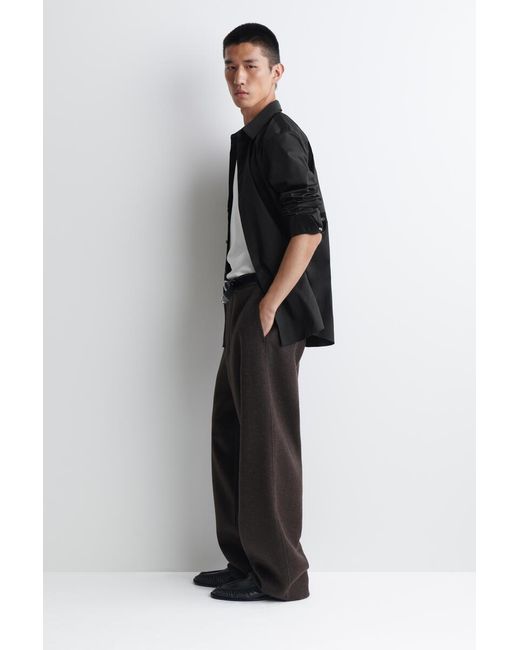 COS Black Slim Cotton-Twill Shirt for men