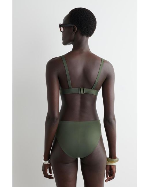 COS Green High-waisted Scuba Bikini Briefs