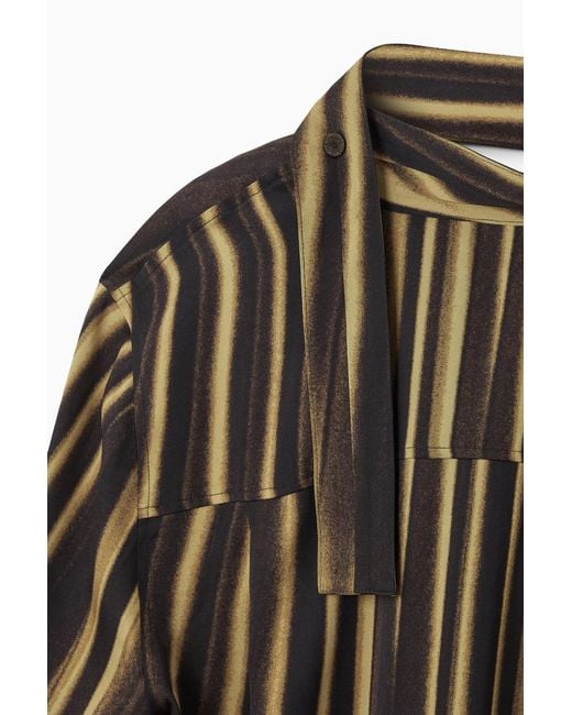 COS Brown Trompe-l'œil Blouse