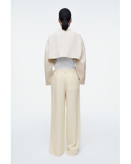 COS Cropped Linen Jacket in White | Lyst