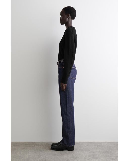 COS Black Cashmere Crew-Neck Jumper