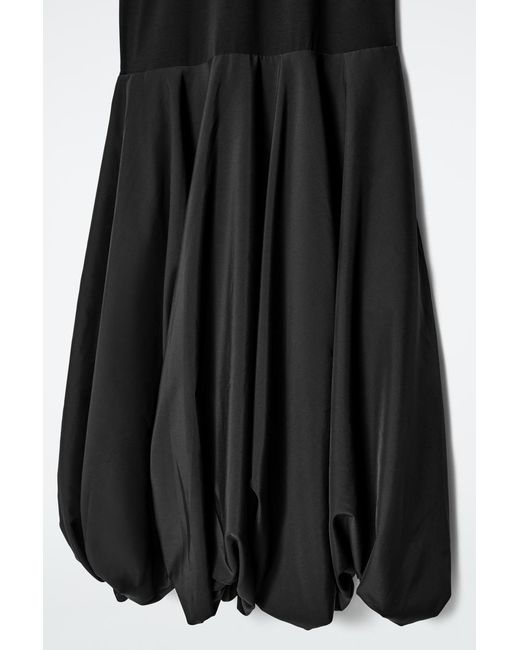COS Black Balloon-Hem T-Shirt Dress