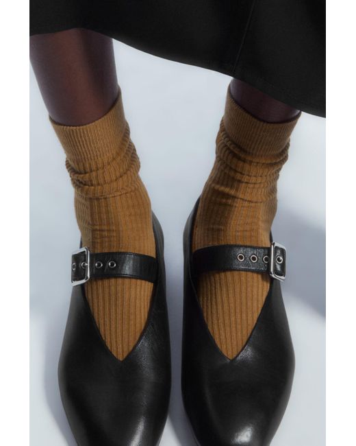 COS Brown Colour-block Socks