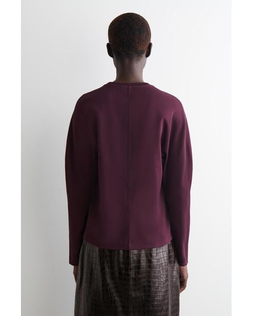 COS Purple Rounded Jersey Top