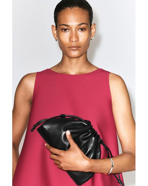 COS Red Scuba A-Line Mini Dress