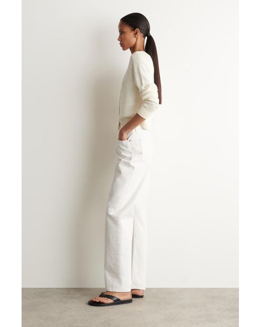 COS Natural Knitted Linen Cardigan