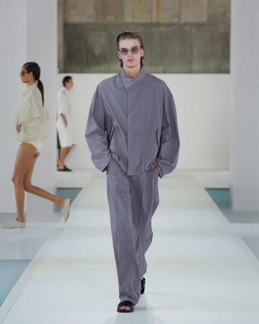 COS Gray Technical Nylon Sports Jacket for men
