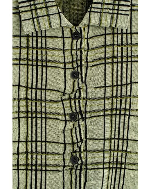 COS Green Checked Cotton-Jacquard Shirt