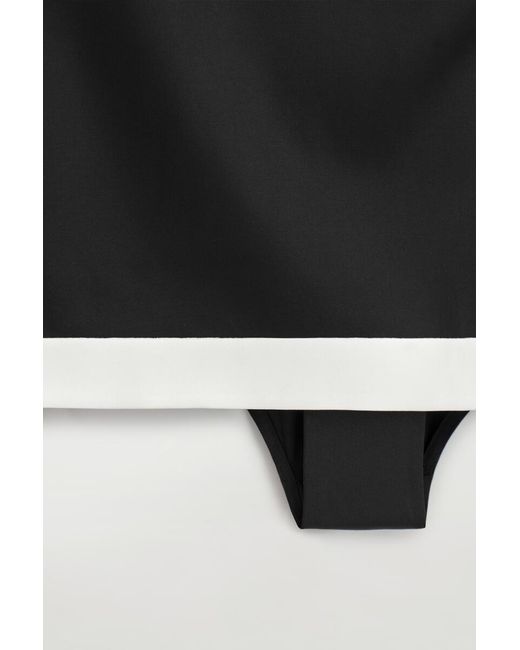 COS Black Colour-Block Scuba Tank Swimsuit