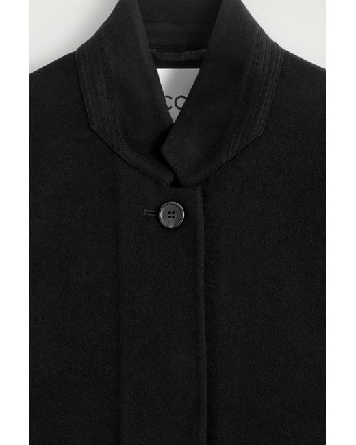 COS Black Structured Double-Faced Wool Jacket