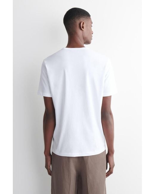 COS White Brushed-Cotton T-Shirt for men