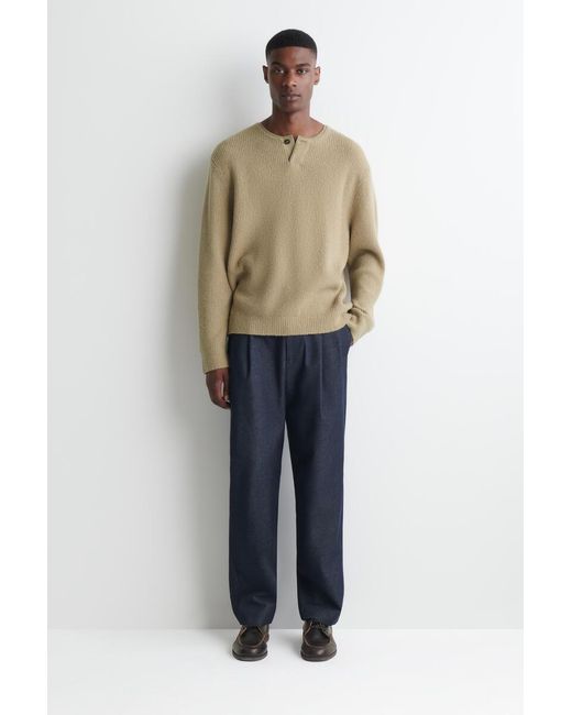 Maglione Henley di COS in Natural da Uomo