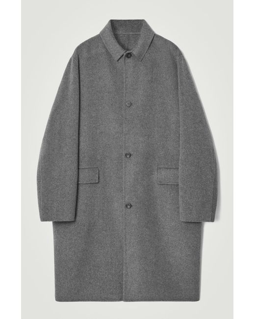 COS Gray Double-faced Wool Coat for men
