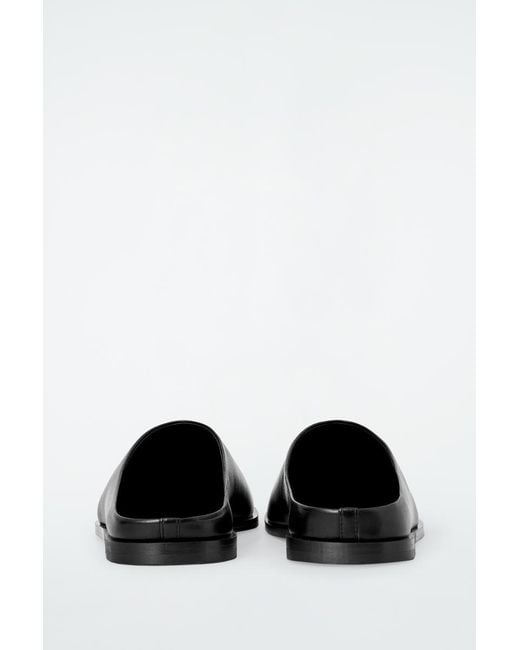 COS Black Classic Leather Mules