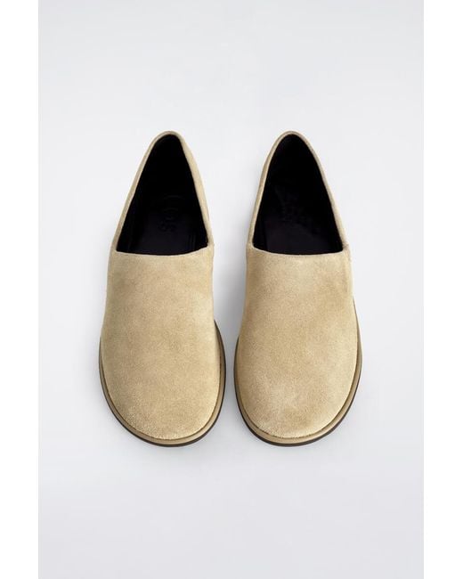 COS Natural Split-Suede Slip-On Shoes for men