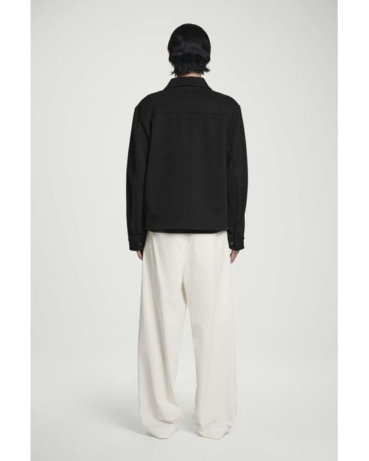 COS Black Jersey-Twill Shirt Jacket for men