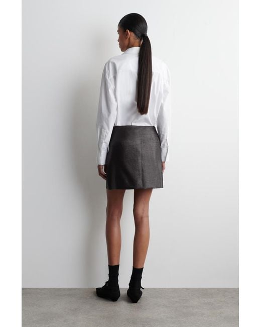 COS Black Textured Mini Skirt