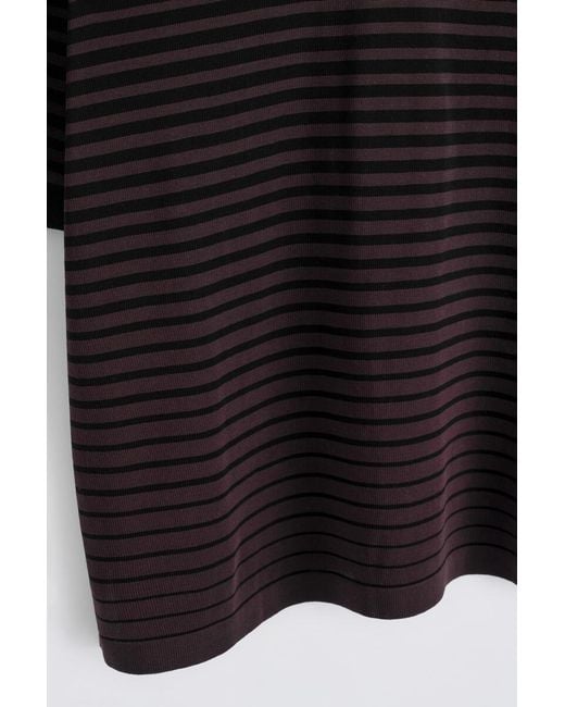 COS Blue Striped Knitted Cotton T-Shirt for men