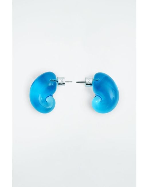 COS Blue Glass Shell Earrings