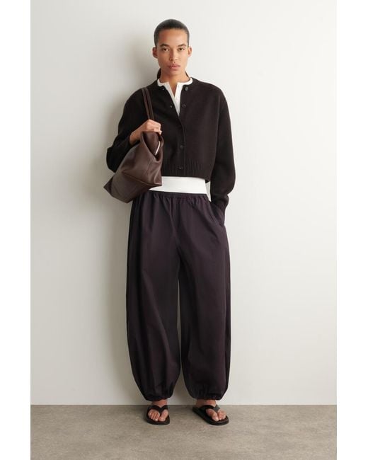 COS Black Merino Wool Cardigan