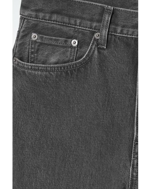COS Gray Column Straight-Leg Jeans
