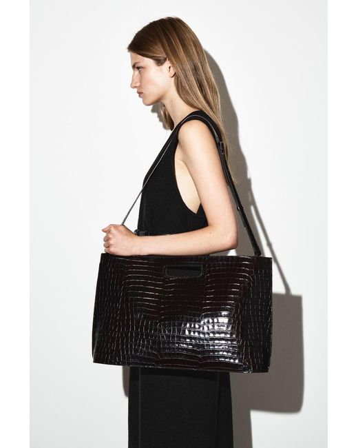 COS Black Folio Oversized Bag