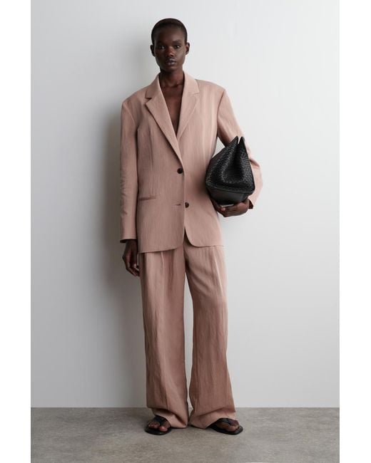 COS Pink Oversized Fluid Blazer