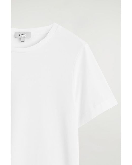COS White Cotton Crew-Neck T-Shirt