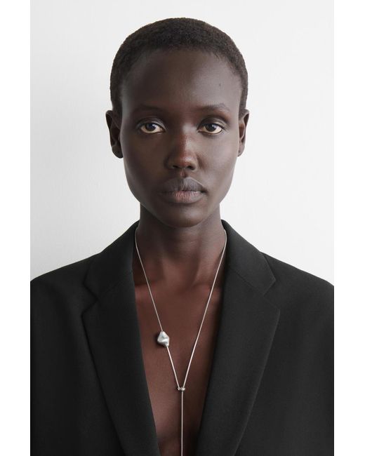 COS Black Lederkette Mit Anhänger