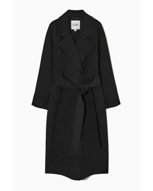 cos double faced wool belted coat